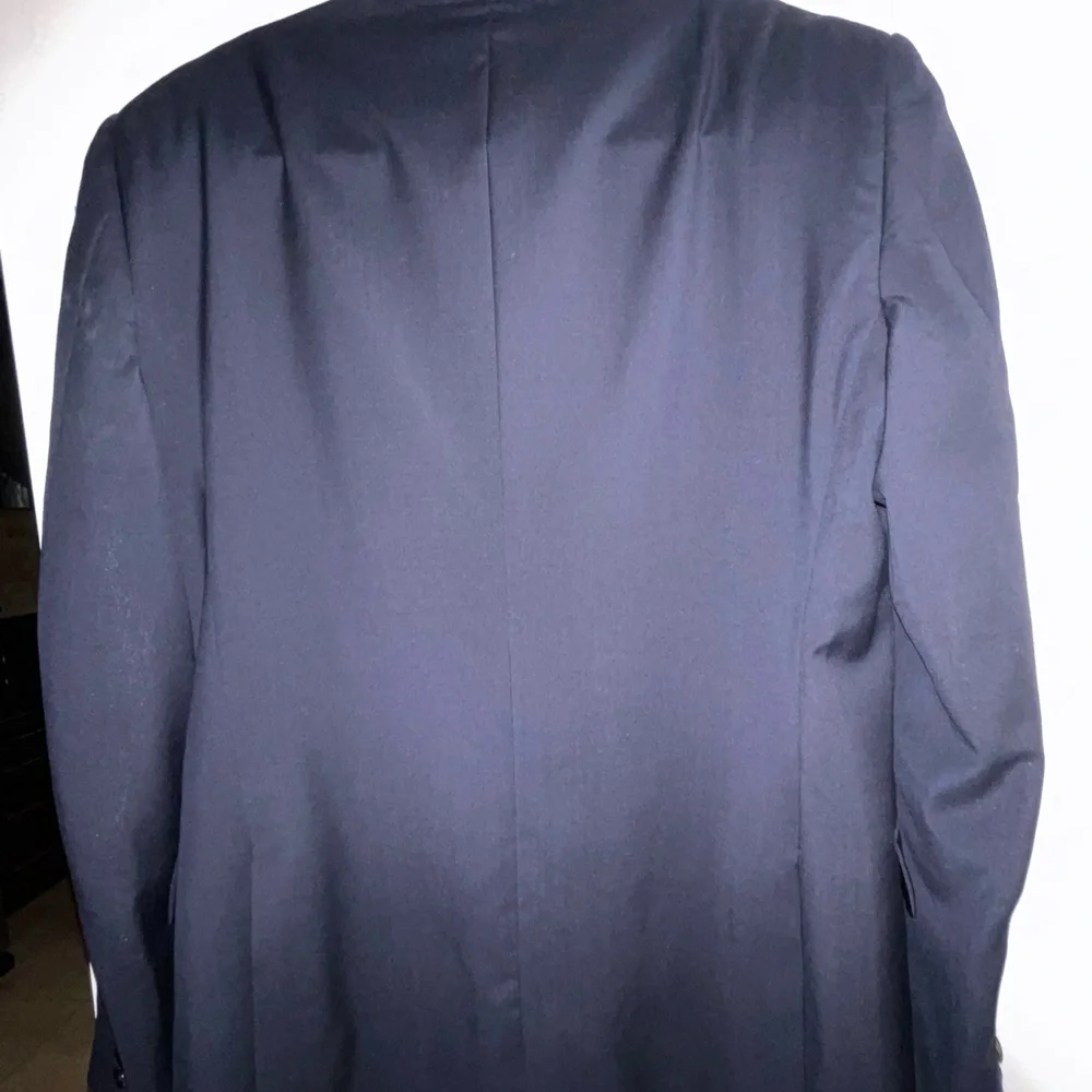 Wool Burberry Blue Blazer with Notch Lapels and Wool Blend - Picture 10 of 17